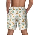 thumbnail image 4 of Goofa Giraffe And Elephant Printed Men's Swim Trunks Board Shorts Quick Dry Mens Swimming Trunks with Compression Liner,Breathable Fit Hawaii Beach Shorts-3X-Large, 4 of 9