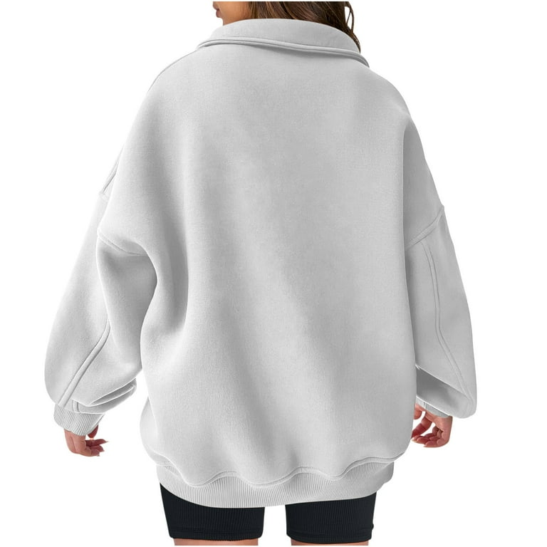 tklpehg Oversized Sweatshirt for Women Quarter Half Zip Hoodies