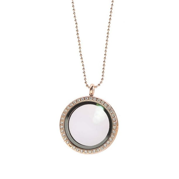 Floating charm shop locket necklace