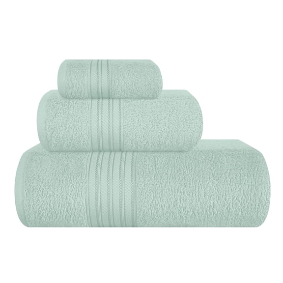 Boutiquo 100% Cotton Bath, Hand & Face Towel 900 Gsm | Eco-Friendly Towels For Men & Women, Ultra Soft & Highly Absorbent - Sea Green (Pack Of 3)