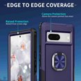 thumbnail image 3 of Dteck for Google Pixel 7 6.3 inch Case, Military Grade Rugged Heavy Duty Cell Phone Cover with Magnetic Ring Stand,TPU Bumper+Hard PC Hybrid Shockproof case for Pixel 7, Blue, 3 of 7