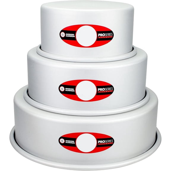 Anodized Aluminum 3-Tiered Round Cake Pan Set