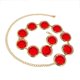 thumbnail image 1 of cinturón de cintura para mujer con gemas rojas, cadena ajustable, nuevo, 1 of 3