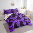 thumbnail image 4 of Castle Fairy Cartoon Bat 7-Piece King Bedding Set: Festival Halloween Witch Hat Super Cozy Spooky Decor, 4 of 8