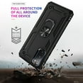 thumbnail image 7 of Samsung Galaxy S20 FE Case with 360 Rotating Ring Holder, Dteck Hybrid Rugged Shockproof Case Compatible Magnetic Car Mount Ring Grip Kickstand Cover for Samsung Galaxy S20 Fan Edition 5G, Black, 7 of 7