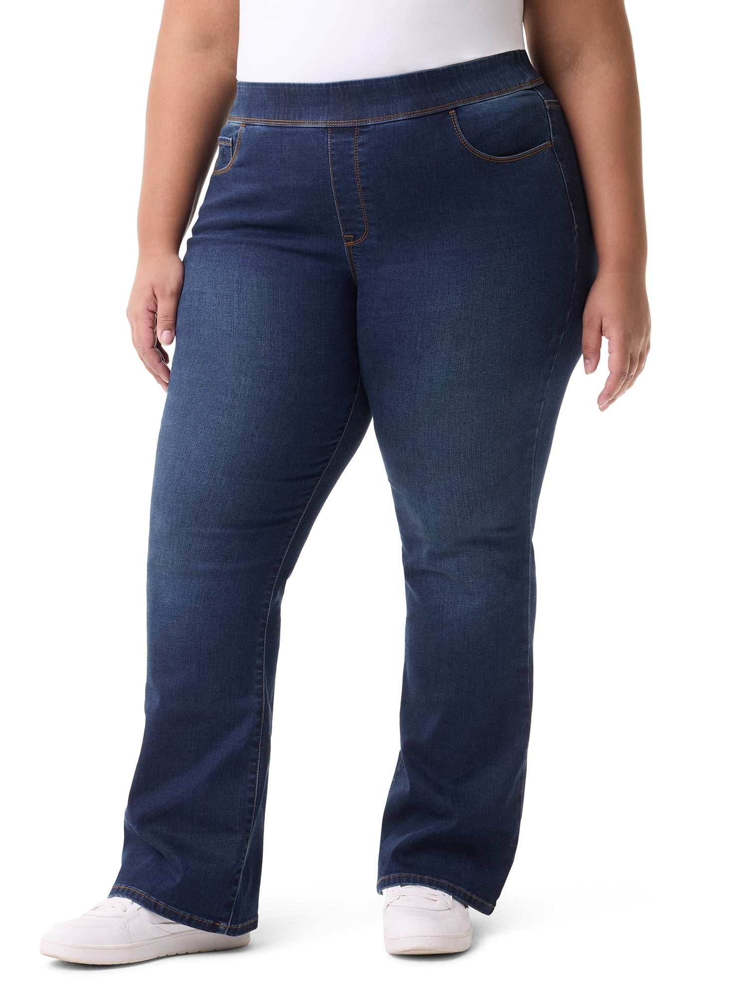 Gloria Vanderbilt Swan Series Women's Plus Pull On Bootcut Jeans, Sizes 16W-24W