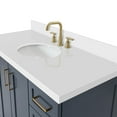 thumbnail image 4 of Ariel Taylor 49 In. Oval Sink Vanity With White Quartz Countertop In Midnight Blue, 4 of 10