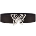 thumbnail image 2 of Helii Women Wide Elastic Waist Belt Fashion Flower Buckle Stretchy Belt for Dresses, 2 of 3