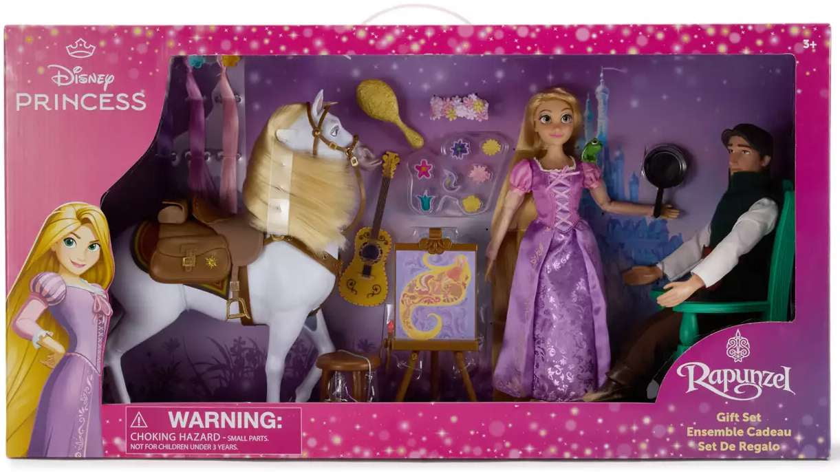 Disney Classic Rapunzel, Flynn Rider & Maximus Doll Gift Set