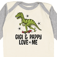 thumbnail image 4 of Inktastic Gigi and Pappy Love Me Grandson Boys Long Sleeve Baby Bodysuit, 4 of 5