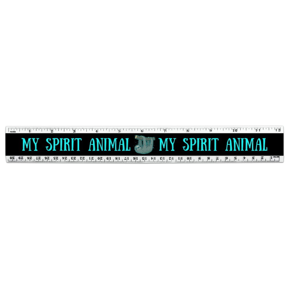 My Spirit Animal is a Unicorn 12 Inch Standard and Metric Plastic Ruler 