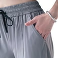 thumbnail image 3 of Women's Casual Cinch High Waist Sport Running Jogging Harem Pants Sweatpants Jogger Pants Baggy Trousers, 3 of 7