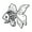 3, variant on Black White Gothic Animal Cat Brooch Creative Skull Goldfish Fashion Enamel Pin-3