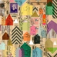 thumbnail image 3 of Galapon, Nikki 15x15 Black Modern Framed Museum Art Print Titled - Stamped Houses II, 3 of 5