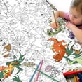 thumbnail image 2 of Large Coloring Poster - Classic Coloring Sheets for Kids & Adults, Use on Floor, Wall, or as Table Cover, Giant Coloring Pages with Durable Paper, Perfect for Parties & Classroom (Dinosaur 24"x48"), 2 of 6