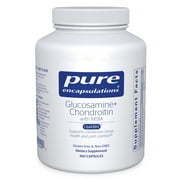 Angle View: Pure Encapsulations Glucosamine Chondroitin with MSM - Supports Joint Health & Normal Cartilage Formation* - Maintains Enzyme Activity - Gluten-Free & Non-GMO - 360 Capsules