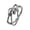 Black, variant on Mens Retro Skull Ring: Platinum Plated Copper, Geometric Design with Zircon, Individually Packed Gift Idea