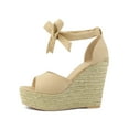 thumbnail image 7 of Unique Bargains Women's Espadrilles Tie Up Ankle Strap Sandals Beige (Size 8.5), 7 of 7