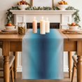 thumbnail image 2 of Table Runner 48 Inches Long for Kitchen Dining, Blue Teal Grey Ombre Dresser Scarf Farmhouse, Dining Table Decorations for Wedding/Parties, Farmhouse Gradient Minimalist 13 x 48 In, 2 of 8