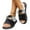 Black, variant on Up to 25% off Women's Sandals, Xunlbb Soft Sole Strap Sandals Women's New Versatile Thick Sole Soft Faced Sandals(Black,Size:40)