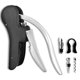 thumbnail image 2 of Aleación de zinc Metal Champagne Abrebotellas de vino Bar Sacacorchos Portátil Pro Bebidas Cocina Utensilios de cocina Suministros para fiestas Regalo Negro 5 piezas sidaley HA009138-02, 2 of 6