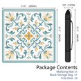 thumbnail image 2 of Teal Gold Floral Medallion Mahjong Mat 31.5x31.5 Inch | Non-Slip And Noise Reduction Mah Jong Table Mat Cover with Carrying Bag For Mahjong Lovers, Poker, Board Games And Dominoes, 2 of 7