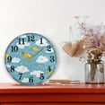 thumbnail image 2 of Clouds and Rain Silent Wall Clock 10" Non-Ticking Battery Clock, 2 of 7
