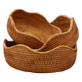 thumbnail image 2 of 3x Cesta de almacenamiento tejida, cesta de ratán, cesta de ratán para restaurante, cesta de ratán para fruta, cesta de picnic, cesta de regalo, cesta, 2 of 8