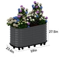 thumbnail image 3 of BeesClover Jardinière Roulante avec Réservoir d'Arrosage Automatique – Bac de Jardin en Acier Galvanisé Robuste, Roues Verrouillables pour Patio, Usage Intérieur et Extérieur – Compatible avec la Mobilité, Conception Sans Pliure, 3 of 7