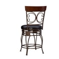 thumbnail image 3 of Linon Home Decor Onyx Big & Tall 360 Swivel Metal and Wood Scroll Counter Stool Bronze, 3 of 5