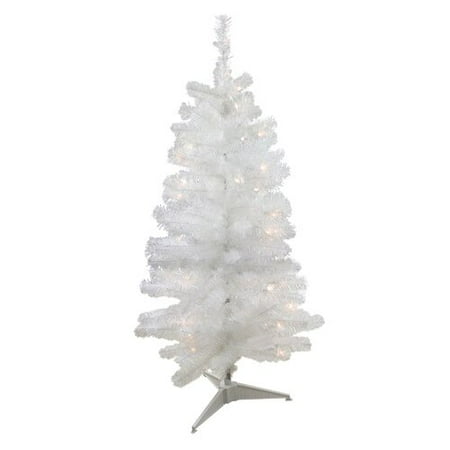 Northlight Seasonal 4 White Artificial Christmas Tree With 100 Artificial Christmas Tree