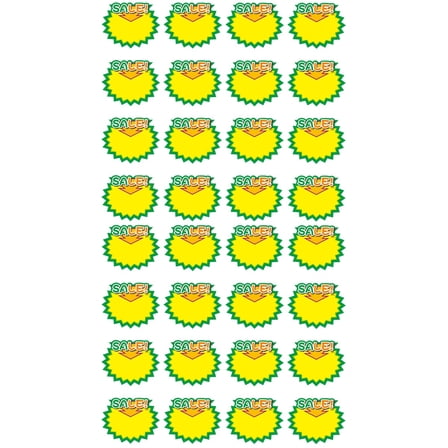 2 Count Advertising Stickers Sale Price Blank Signs for Retail