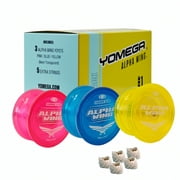 Yomega 3X Alpha Wing Yoyo, Fixed axle yo-yo Designed for Beginner. String Trick Play and Fixed axle Enthusiasts! (Transparent)