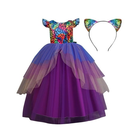 

QIPOPIQ Girls Dresses Deal Children Baby Girls Middle-aged Children s Long Dress Halloween Cosplay Masquerade Dress