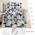 thumbnail image 5 of Beige Flower Pattern Blanket Soft Cozy Warm Throw Blanket for Couch, Plush Fuzzy Flannel Fleece Blankets for Sofa, Retro Country Tie-dye Floral Abstract Blue Bed Blankets Gifts for Men, 32"x48", 5 of 9
