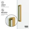 thumbnail image 6 of VIGO Elan 56 to 60 in. W x 76 in. H Frameless Sliding Shower Door with VMotion in Matte Brushed Gold with Clear Glass, 6 of 13