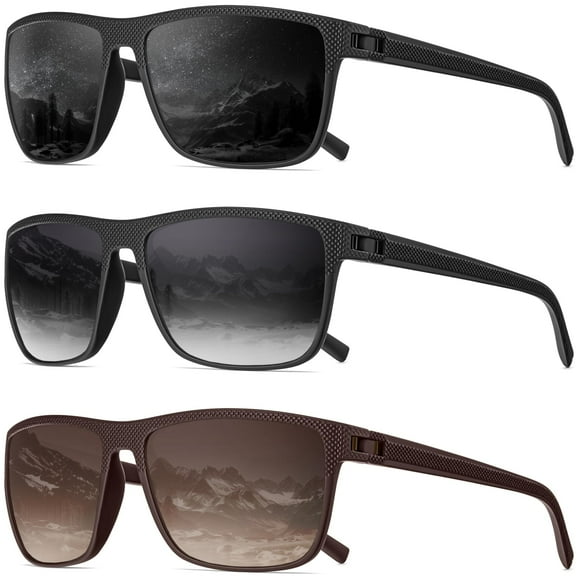 Gafas de Sol Polarizadas Retro Cuadradas UV400 para Hombre QALLY