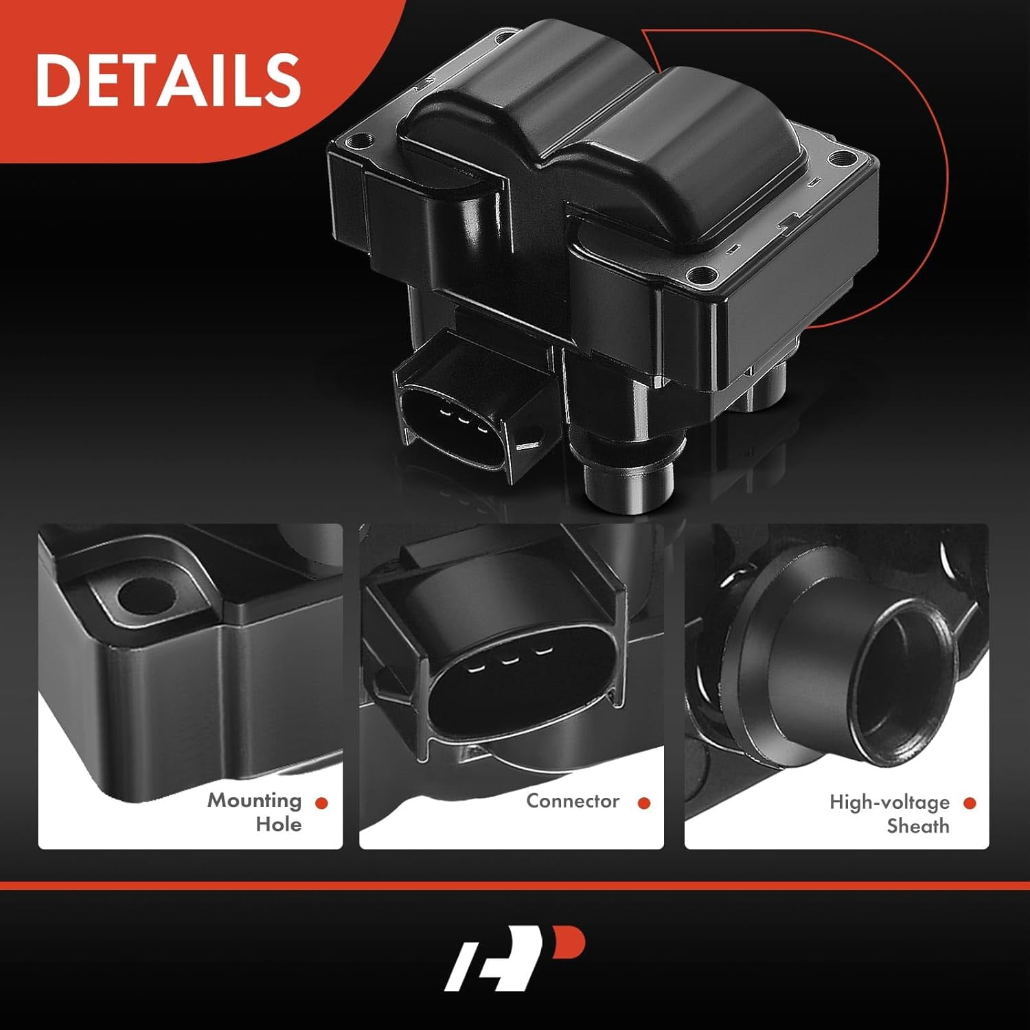 A-Premium Ignition Coil Pack Compatible with Ford F-150 F-250 1997-1999 Mustang Explorer Town Car Cougar Grand Marquis 1994-1997 4.6L 5.0L 2-PC Set