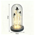 thumbnail image 3 of Halloween Ghost Decor Light with Clear Cover, 3 Mini Ghost Figurines Light Up Dome Lamp, Light Up Ghost in Glass Cloche Decor for Indoor Party Home Table Room Kitchen Fireplace Decorations (A), 3 of 7