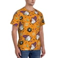 thumbnail image 4 of Yiaed Halloween Witches Gnome Print Mens Short Sleeve Tight Fit T-Shirt, Crewneck Casual Tee-Medium, 4 of 5