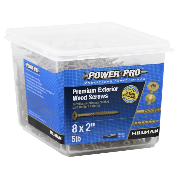 Hillman Fasteners 195996 2 in. x 8 Power Pro Ceramic Exterior Screws