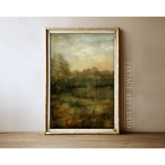 Neutral Vintage Landscape, Elegant Wall Art For Antique Decor, Vintage 3202 UNFRAMED Poster, 8x12