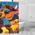 thumbnail image 3 of Shower Curtain Cartoon Art Bath Shower Curtains with 12 Hooks, Waterproof Washable Polyester Bathroom Home Decor Set 72x72 Inch, Iron, 3 of 8