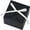 Black-Medium(4.75"x4.75"x3.53"), variant on Red Glitter Gift Boxes 4x4x4 Inch, Small Cube Favor Boxes with Silver Ribbon, Sparkly Paper Gift Box for Wedding, Party Favors, Christmas, Candy & Treat Packaging