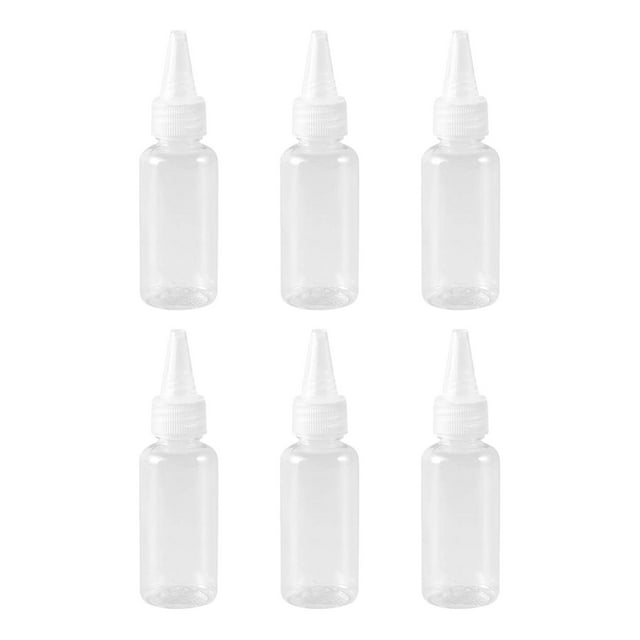 Paquete de 6 botellas flexibles, botellas de pintura vacías, versátiles, ligeras, 50 ml, para salsas, arte, pintura líquida para modelismo