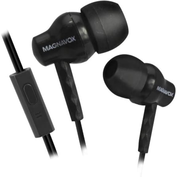 Magnavox Black In-Ear Silicon Earbuds with Microphone MHP4851BK
