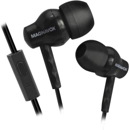 Magnavox Black In-Ear Silicon Earbuds with Microphone MHP4851BK
