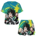 thumbnail image 3 of My Hero Academia Summer Home Suit For Womens Short-Sleeved Pajama Set 2pcs Loungewear Soft Sleepwear T-Shirts Tee Shirt Top And Short Sleeping Pants, 3 of 8