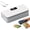 White, variant on USB-C Rechargeable Mini Bag Sealer, 2-in-1 Portable Heat Sealer with Cutter & LED Display, 6-Level Adjustable Temperature, Magnetic Fridge Holder for Chip Snack Plastic Bags (White)