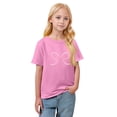 thumbnail image 4 of CCRFTGI Shirt for Kids Girls Size 10-12 Funny Preppy Bowknot Graphic T Shirts Trendy Tee Summer Tops Short Sleeve Crew Neck Girls Clothes Pink 5-6 Years, 4 of 6